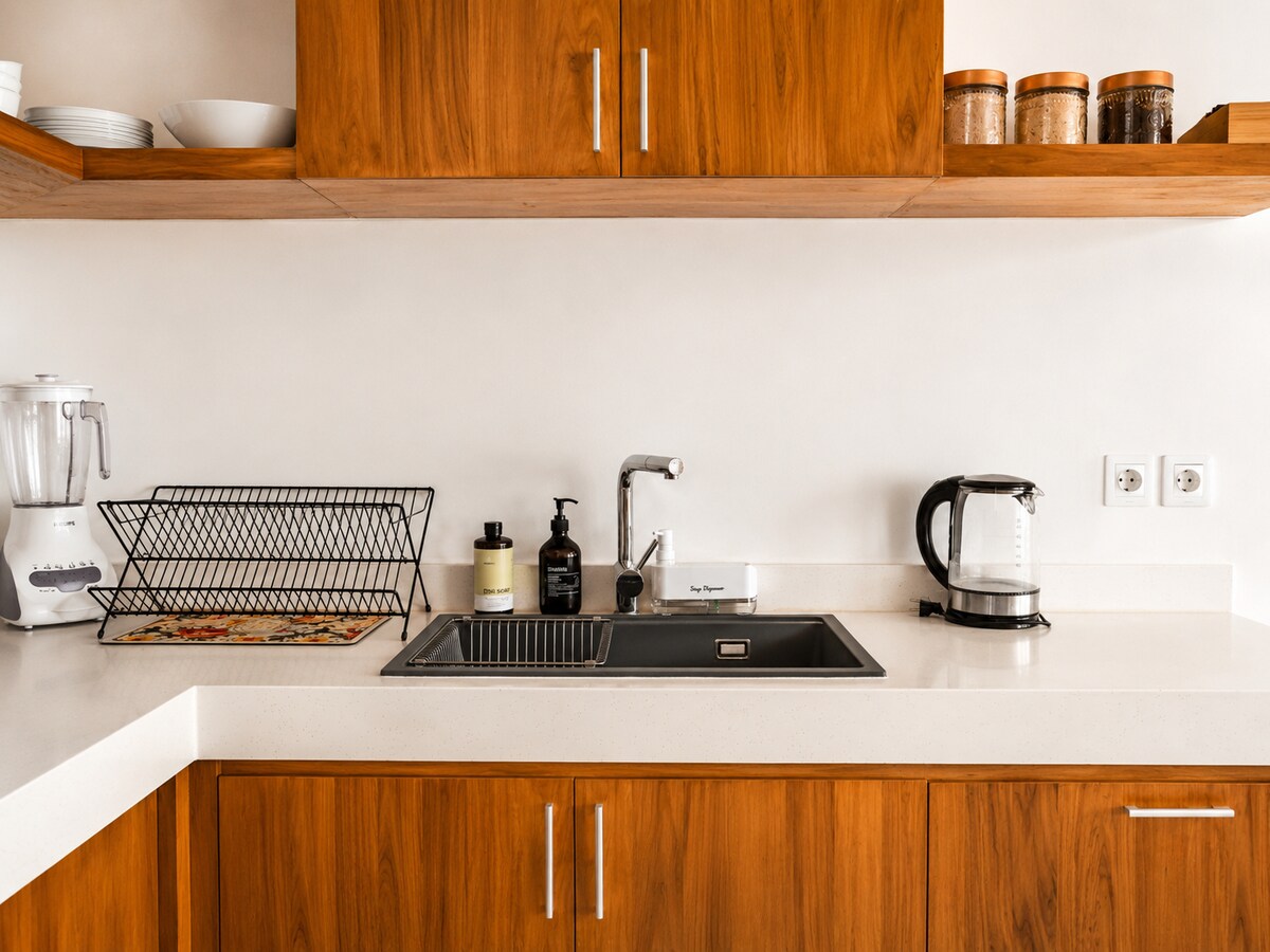 Modern 2BR Pool Townhouse in Sanur — Full kitchen photo 1