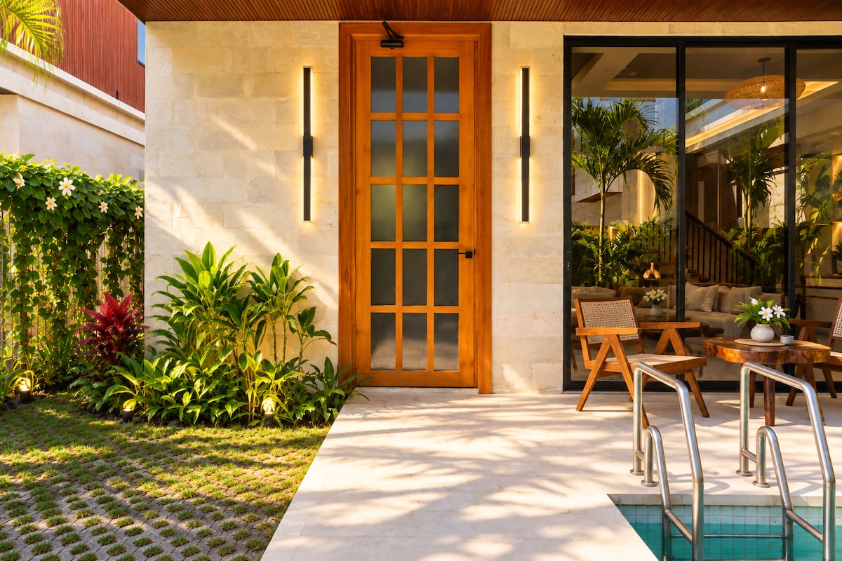 Sun-Lit 3BR Pool Villa in Sanur