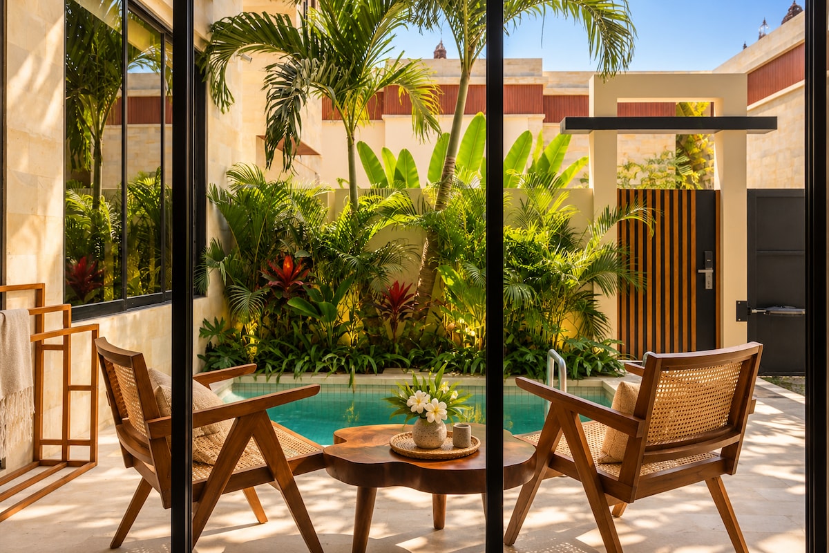Sun-Lit 3BR Pool Villa in Sanur